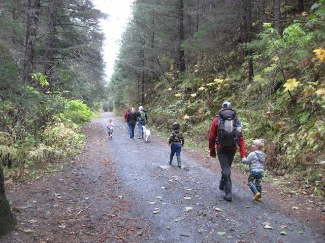 Some of the group on the Tonsina Trail hike.