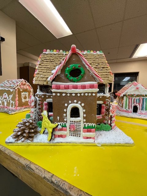 This gingerbread house was made by sophomores Maddie Haas, Makena DesErmia and Emily Anger, they ended up winning 1st place